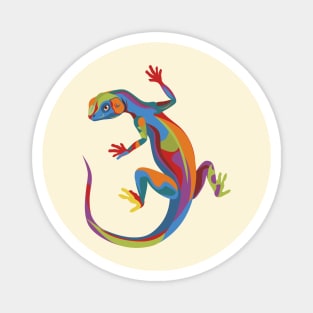 Painted Lizard Magnet